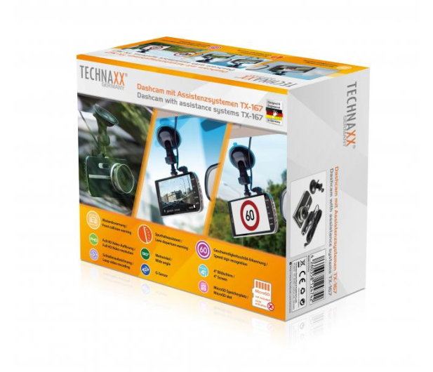 Technaxx REJESTRATOR toru jazdy Technaxx  Dash Cam with Assistant TX- - 1468893 - zdjęcie 6